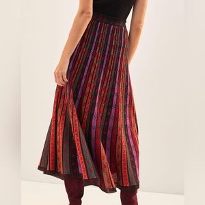 Cecilia Prado Pleated Knit Midi Skirt